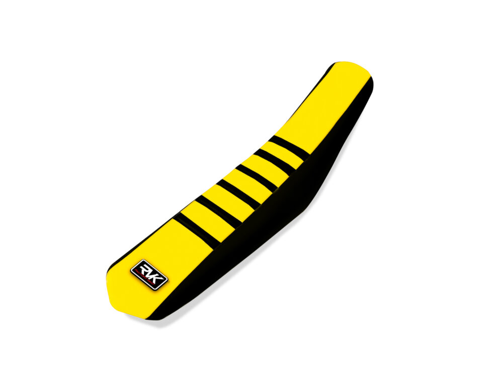 Housse de selle – Jaune / Noir / Bandes Noires