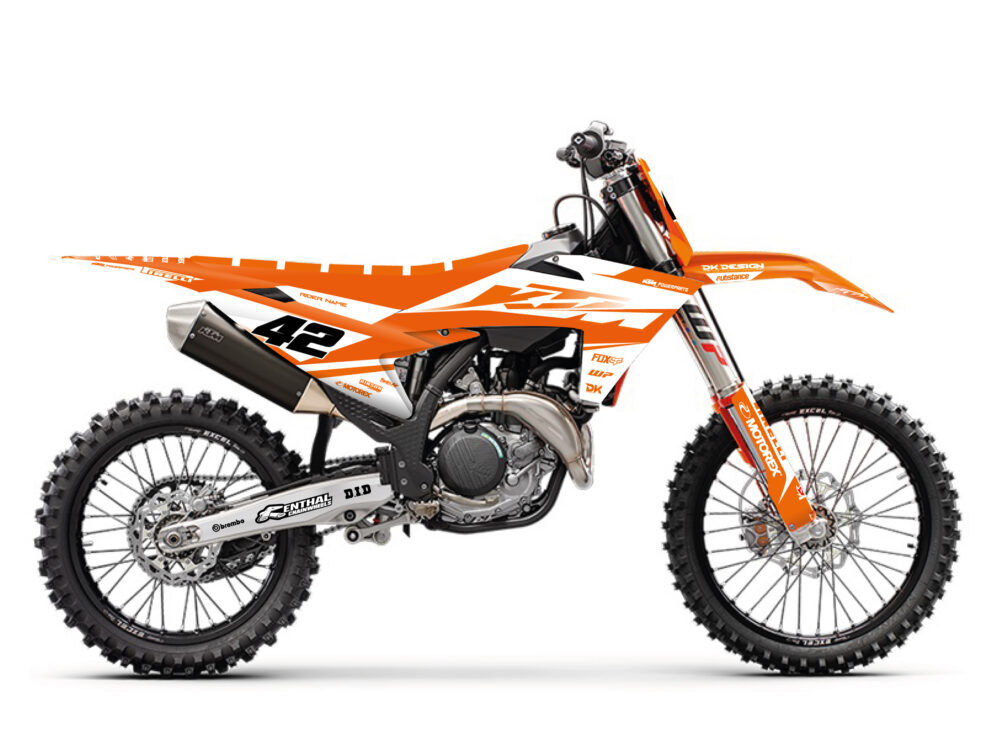 Kit Déco KTM SPIKES 2023 – Orange Blanc